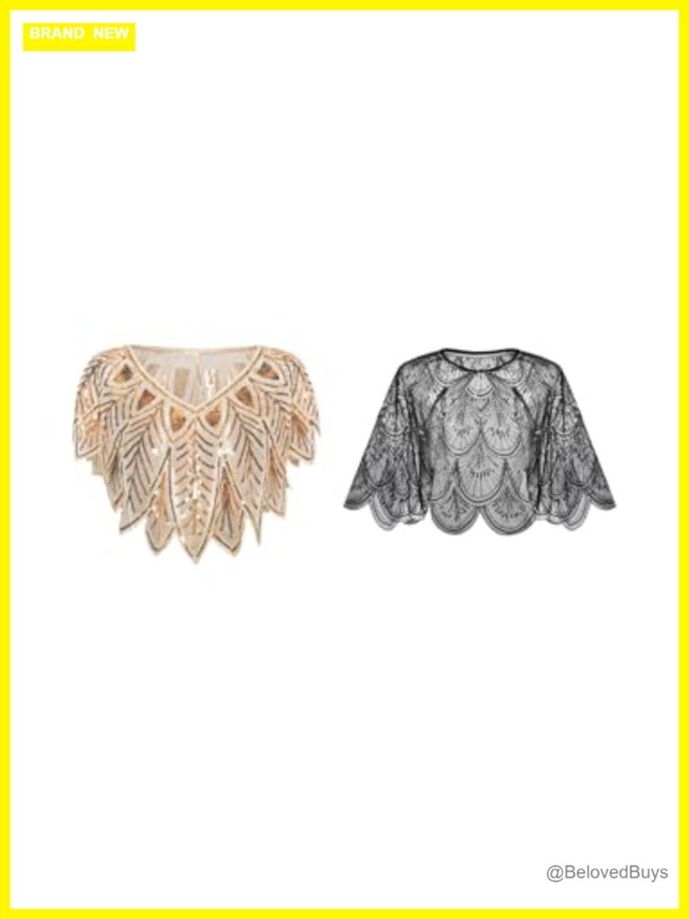 Sequin Beaded Shawl Wrap Evening Cape for Party Bridal One Size